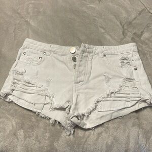 Gently Worn White Denim Shorts